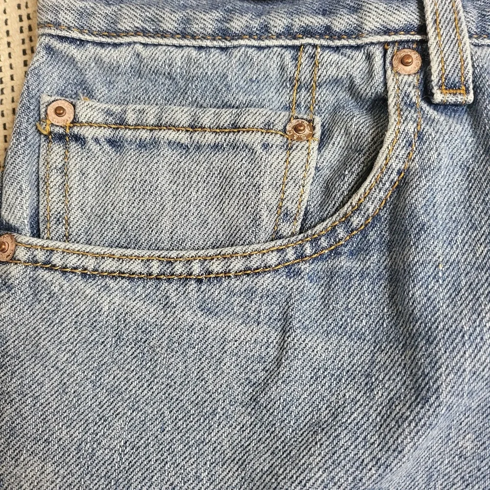 Levis 517 Jeans Mens‎ 38x32 Blue Denim Boot Cut Zip Fly Distressed Hem USA